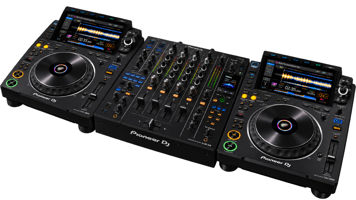 2x Pioneer CDJ-3000 e mixer DJM-A9
